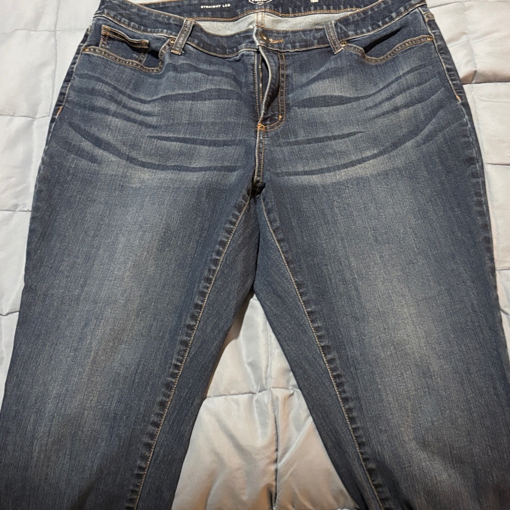 St. John's Bay Women's Classic Blue Straight Leg Jeans